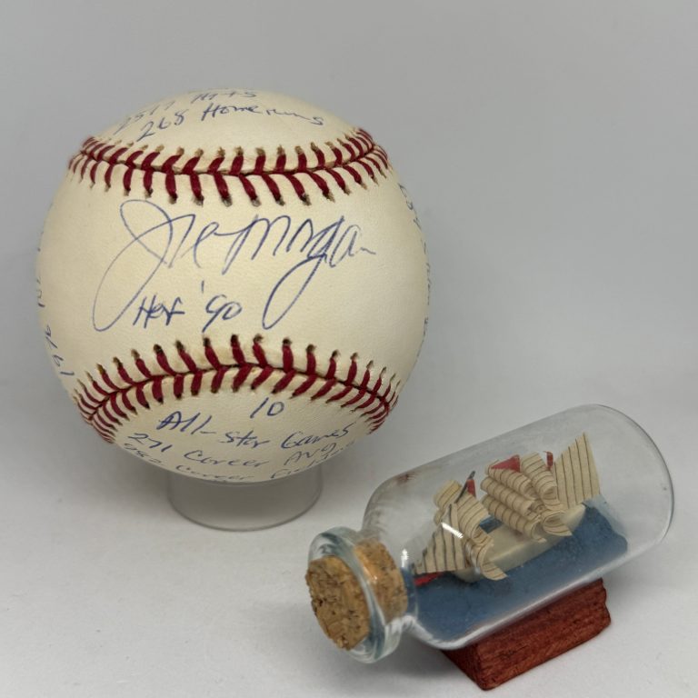 Joe Morgan signed Rawlings OML Baseball JSA COA Inscribed Stat HOF Reds A4474