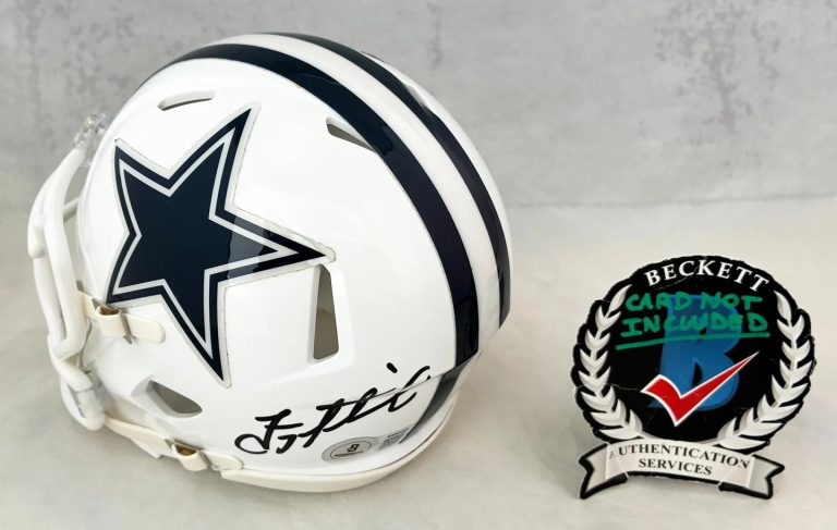 Troy Aikman Signed Mini Helmet Dallas Cowboys Beckett BAS COA
