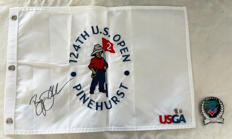 Bryson Dechambeau Signed 2024 US Open Championship Flag Beckett BAS 1 COA