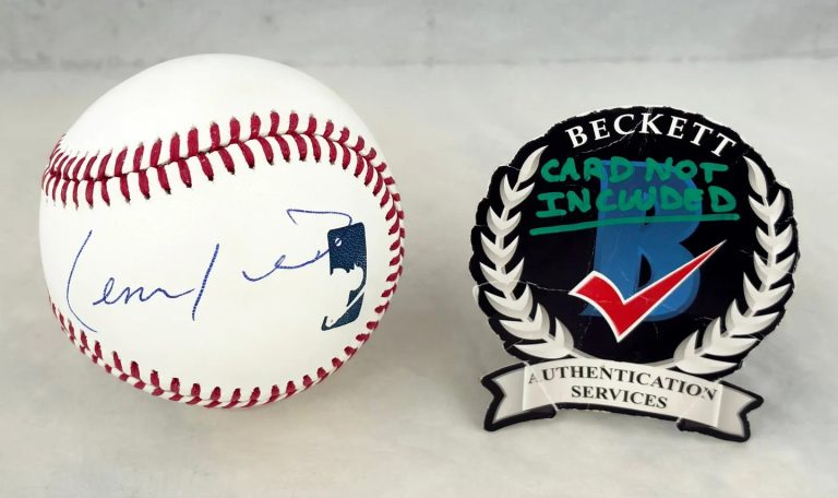 Lennox Lewis Signed Baseball Beckett BAS COA