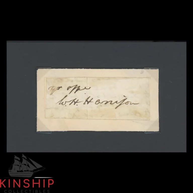 President William Henry Harrison signed Cut JSA LOA Inscribed Auto Bold Z2610