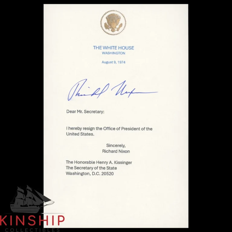 President Richard Nixon signed Resignation Letter Print JSA LOA Auto Z2612