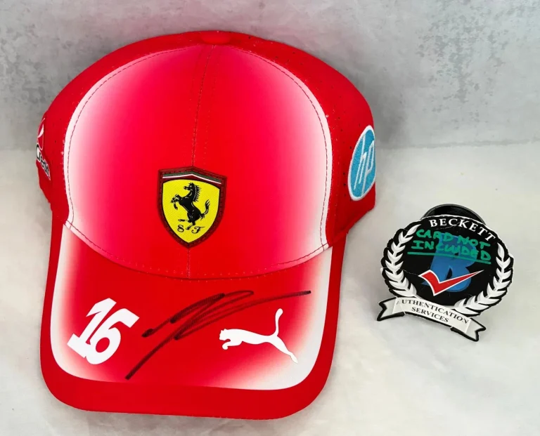 Charles Leclerc Signed Hat Ferrari Formula 1 F1 Beckett BAS COA