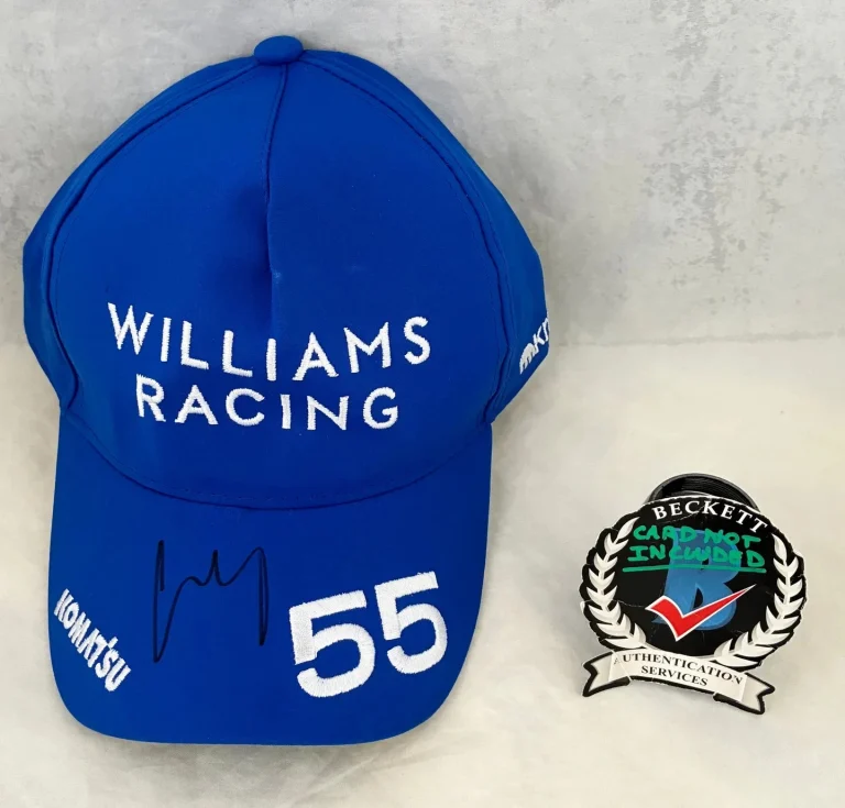 Carlos Sainz Signed Hat Williams Racing Formula 1 F1 Beckett BAS 1 COA