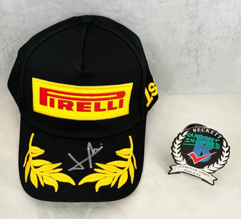 Jean Alesi Signed Hat Pirelli Formula 1 F1 Beckett BAS COA