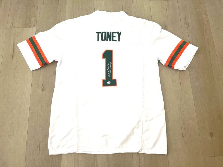Malachi Toney Signed Miami Hurricanes 2026 Jersey FULL NAME AUTO JSA WITNESS