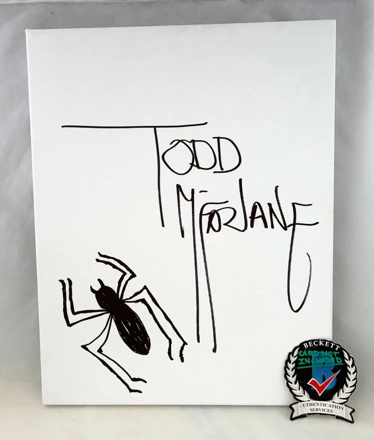Todd McFarlane Signed Hand Drawn Sketch 11x14 Canvas Spider-Man Beckett BAS 1...