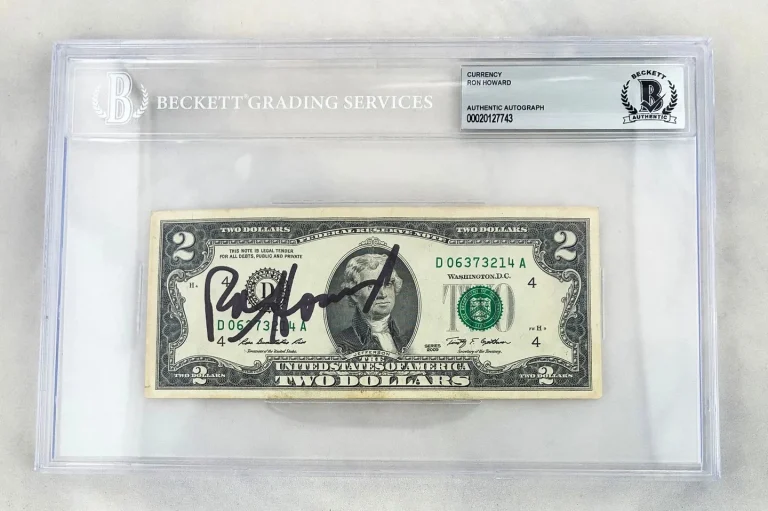 Ron Howard Signed $2 Bill US Currency Beckett BAS COA
