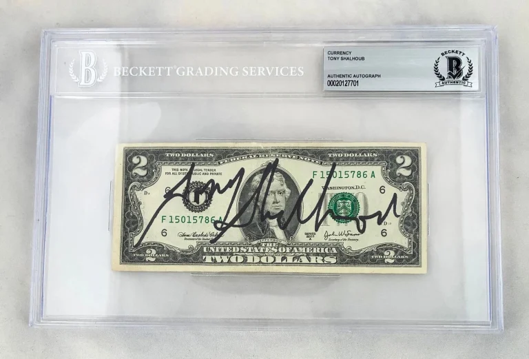 Tony Shalhoub Signed $2 Bill US Currency Beckett BAS COA