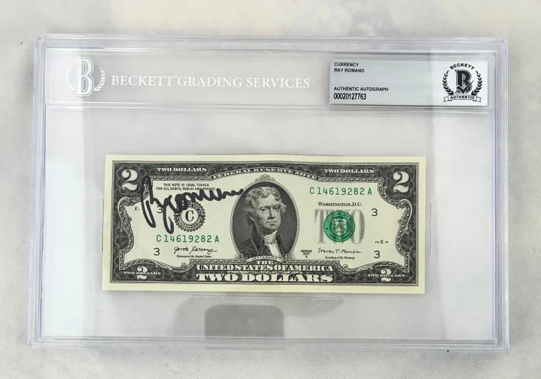 Ray Romano Signed $2 Bill US Currency Beckett BAS COA