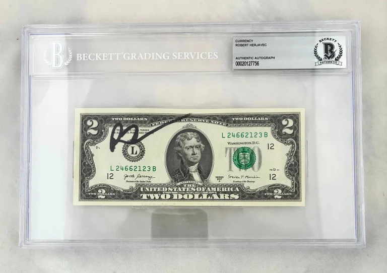 Robert Herjavec Signed $2 Bill US Currency Shark Tank Billionaire Beckett BAS...
