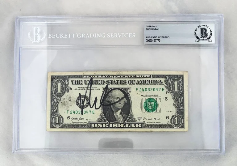Mark Cuban Signed $1 Bill US Currency Shark Tank Billionaire Beckett BAS COA