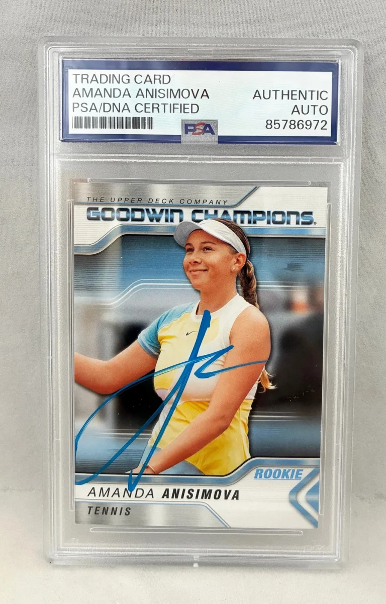 Amanda Anisimova Signed Rookie Card 2023 Upper Deck Goodwin Champions #58 PSA...