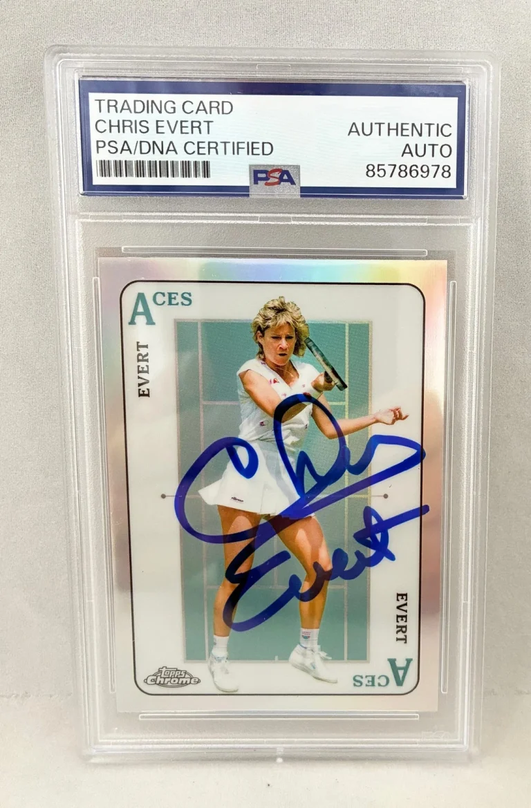 Chris Evert Signed Card 2021 Topps Aces #ACE-15 PSA/DNA COA