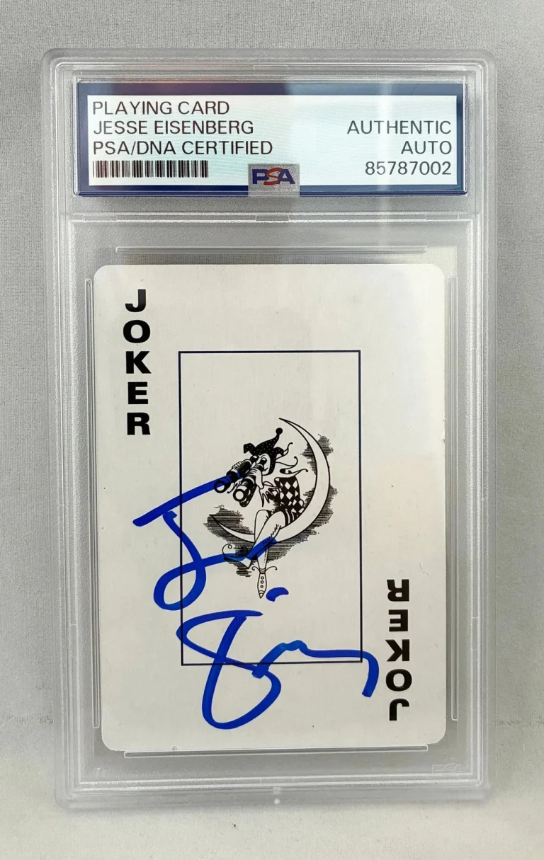 Jesse Eisenberg Signed Playing Card Now You See Me PSA/DNA COA