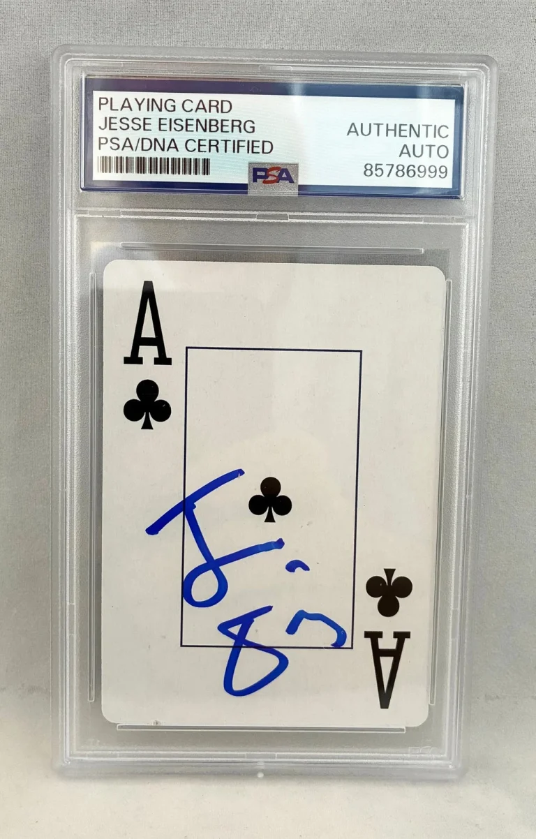 Jesse Eisenberg Signed Playing Card Now You See Me PSA/DNA 1 COA