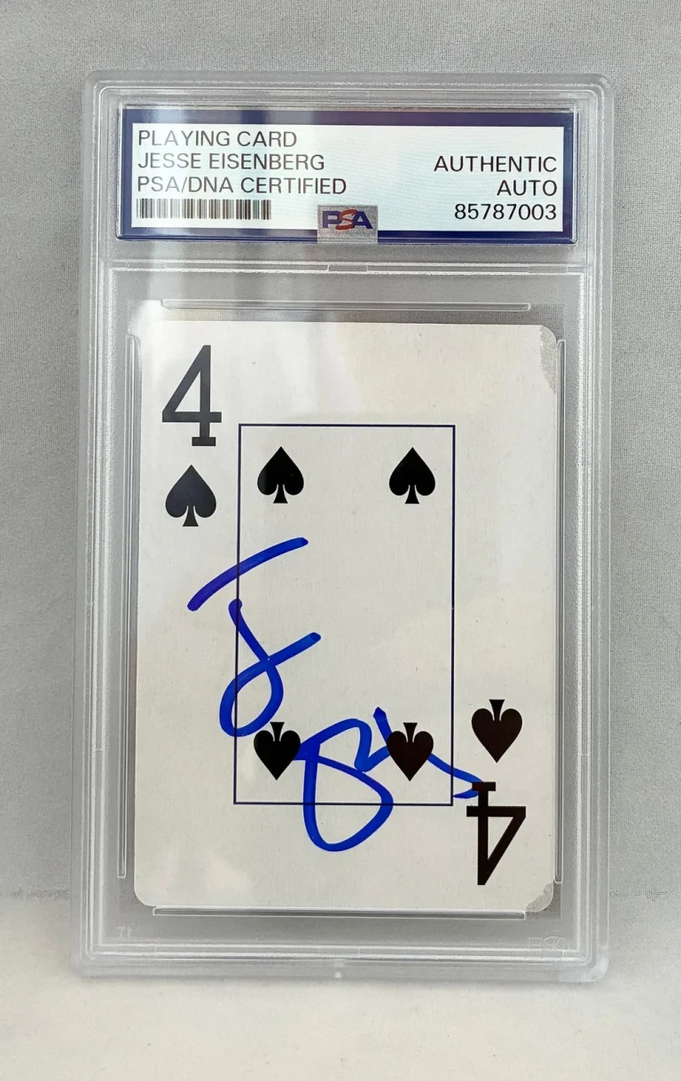 Jesse Eisenberg Signed Playing Card Now You See Me PSA/DNA 2 COA
