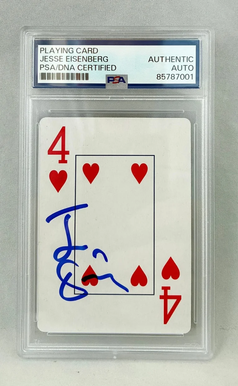 Jesse Eisenberg Signed Playing Card Now You See Me PSA/DNA 3 COA