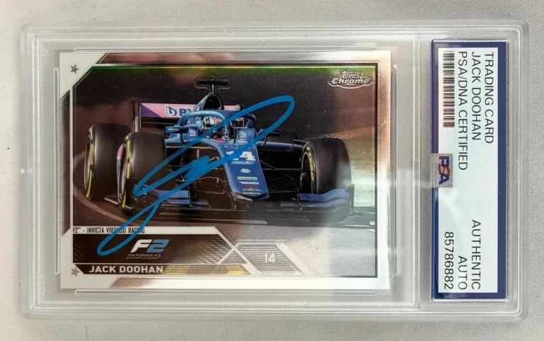 Jack Doohan Signed Rookie Card 2023 Topps Chrome #124 F2 PSA/DNA COA