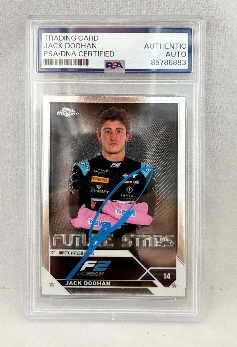 Jack Doohan Signed Rookie Card 2023 Topps Chrome #72 F2 PSA/DNA 2 COA