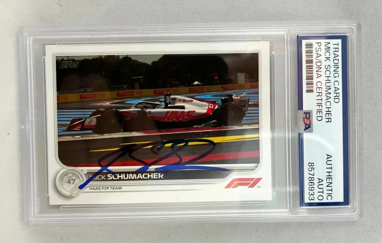 Mick Schumacher Signed Card 2022 Topps #127 F1 PSA/DNA COA