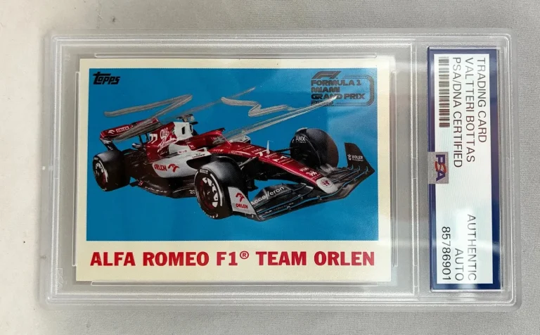 Valtteri Bottas Signed Card 2022 Topps Miami GP F1 PSA/DNA COA