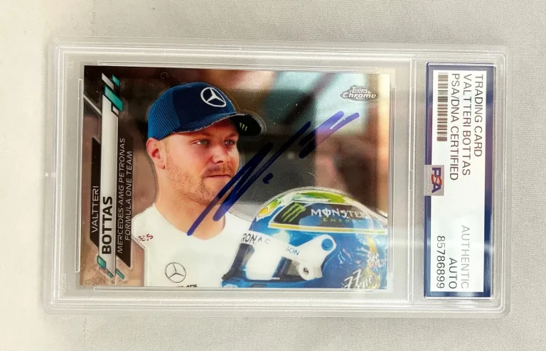Valtteri Bottas Signed Rookie Card 2020 Topps Chrome F1 #175 PSA/DNA COA