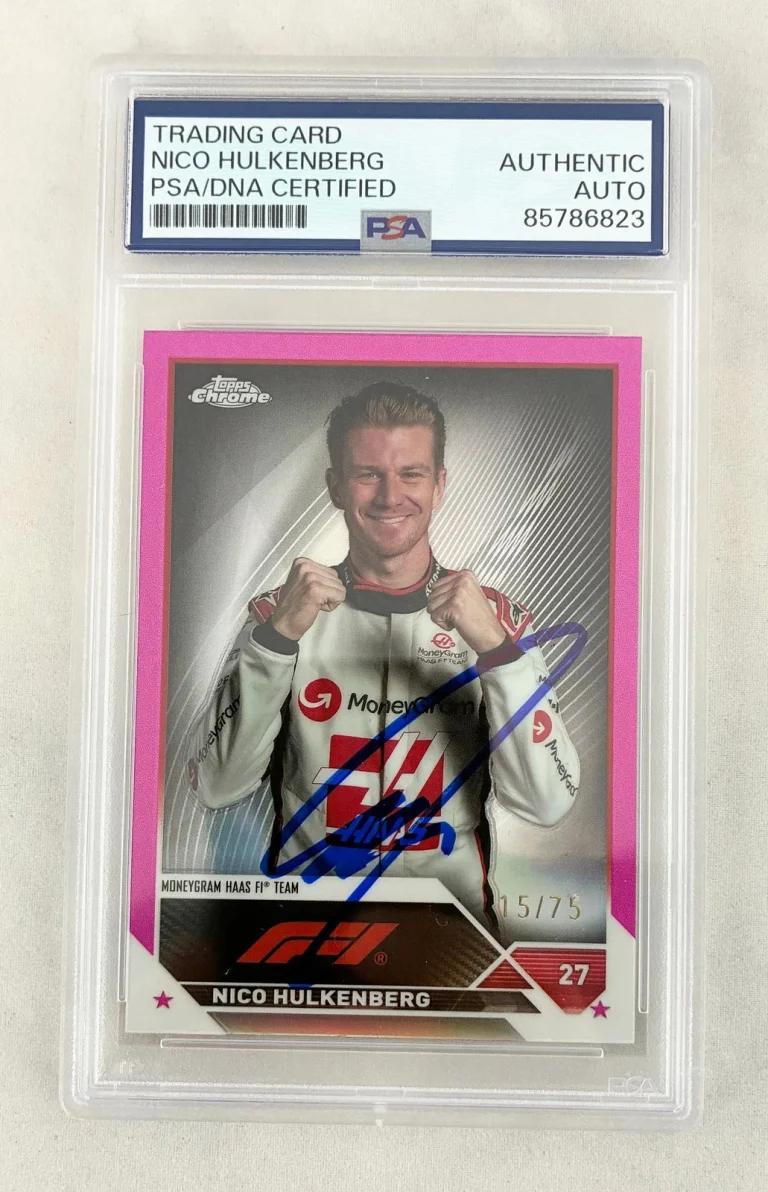 Nico Hulkenberg Signed Rookie Card 2020 Topps Chrome Pink Refractor F1 #46 PS...