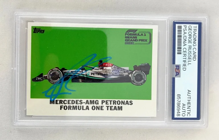 George Russell Signed Card 2022 Topps Miami GP F1 PSA/DNA 2 COA