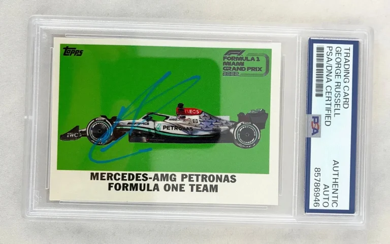 George Russell Signed Card 2022 Topps Miami GP F1 PSA/DNA 3 COA