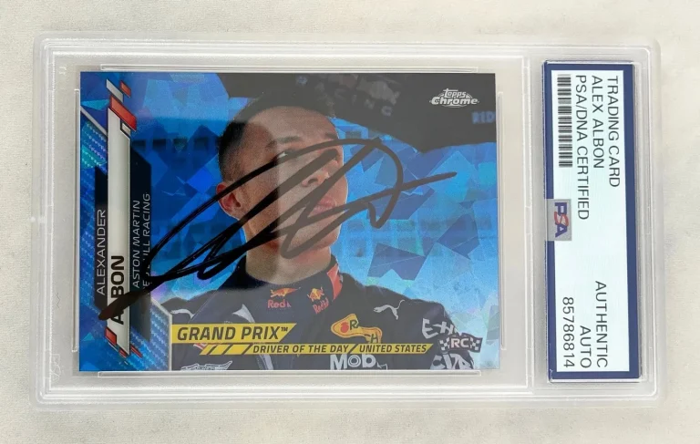 Alex Albon Signed Rookie Card 2020 Topps Chrome #172 F1 PSA/DNA COA