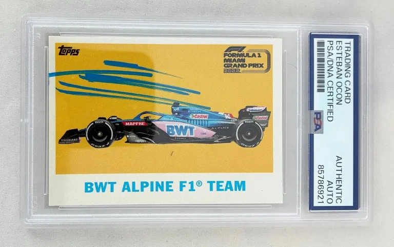 Esteban Ocon Signed Card 2022 Topps Miami GP F1 PSA/DNA 2 COA
