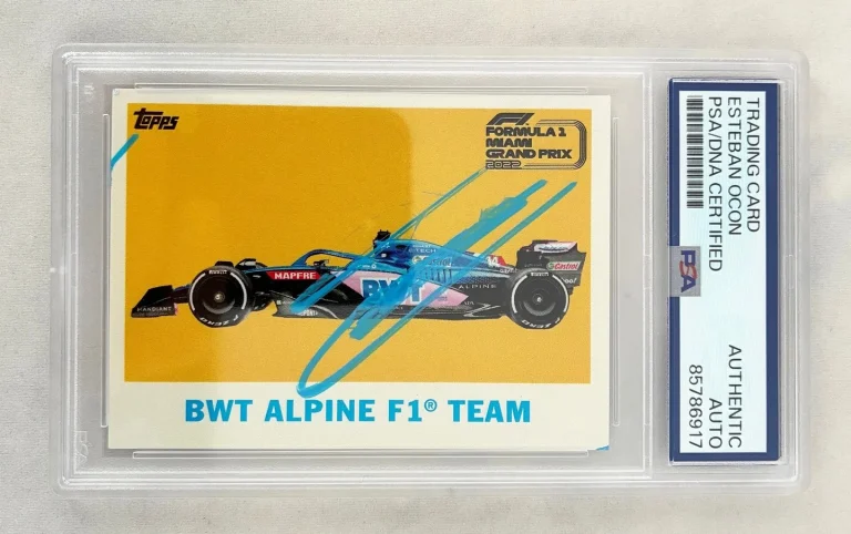 Esteban Ocon Signed Card 2022 Topps Miami GP F1 PSA/DNA 3 COA
