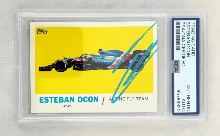 Esteban Ocon Signed Card 2021 Topps #T61-EO F1 PSA/DNA COA
