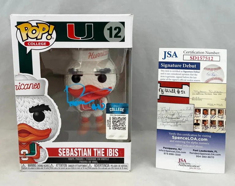 Darian Mensah Signed Funko Pop Miami Hurricanes JSA COA