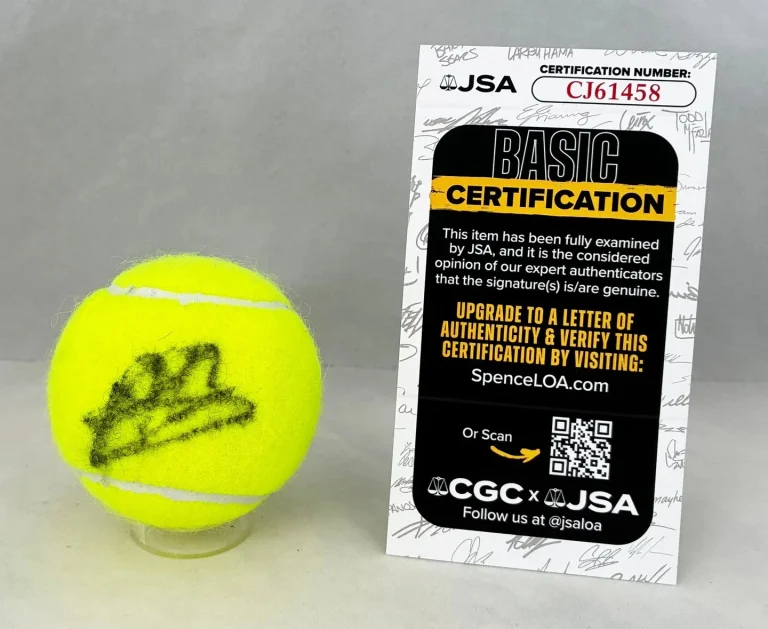 Alex De Minaur Signed Tennis Ball JSA COA
