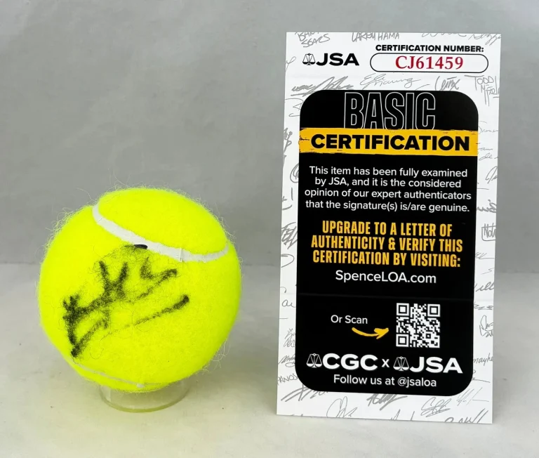 Alex De Minaur Signed Tennis Ball JSA 1 COA