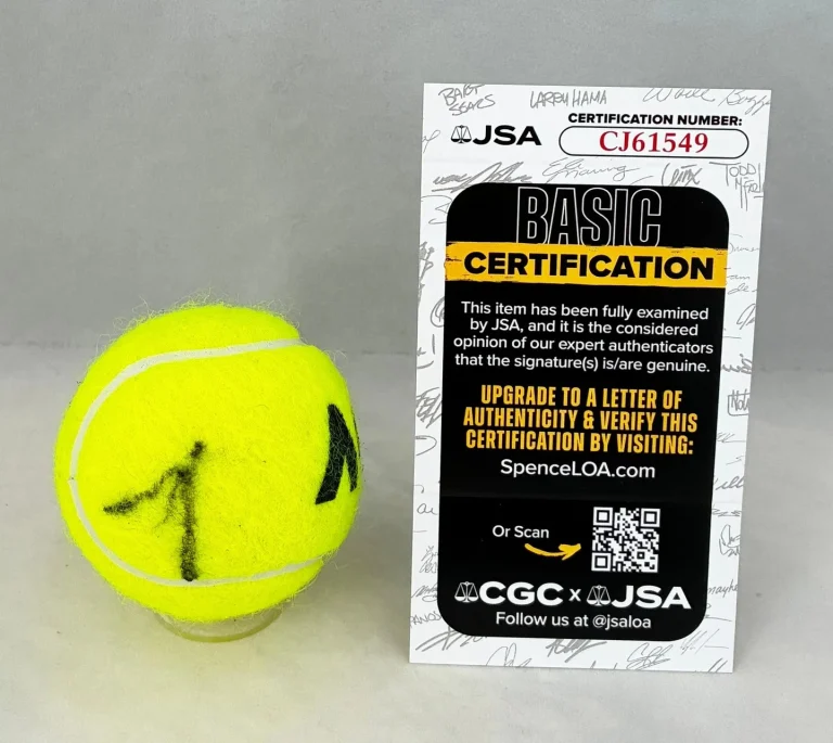 Jannik Sinner Signed Tennis Ball Australian Open JSA COA