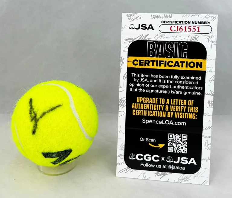Jannik Sinner Signed Tennis Ball Australian Open JSA 1 COA