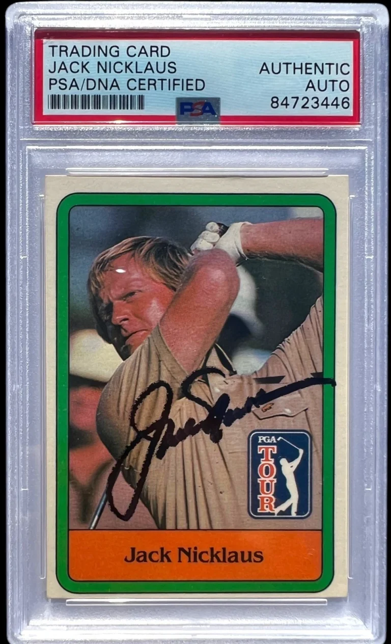 1981 Donruss Golf #13 Jack Nicklaus Signed Rookie Card PSA AUTO RC LEGEND