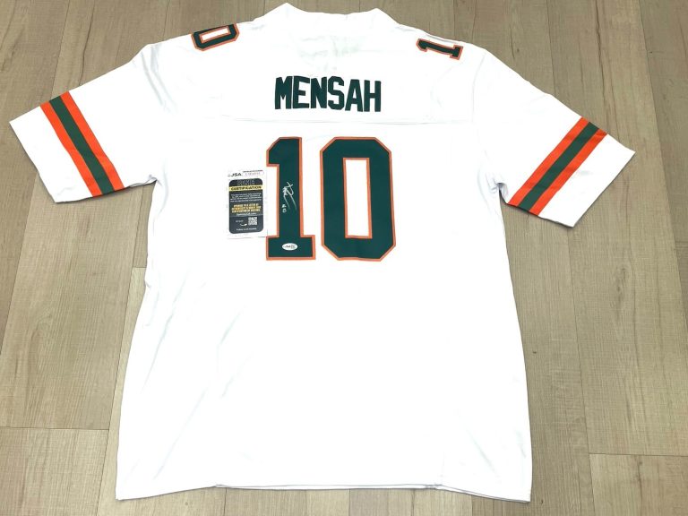 Darian Mensah Signed Miami Hurricanes Jersey  AUTO JSA CERT 3