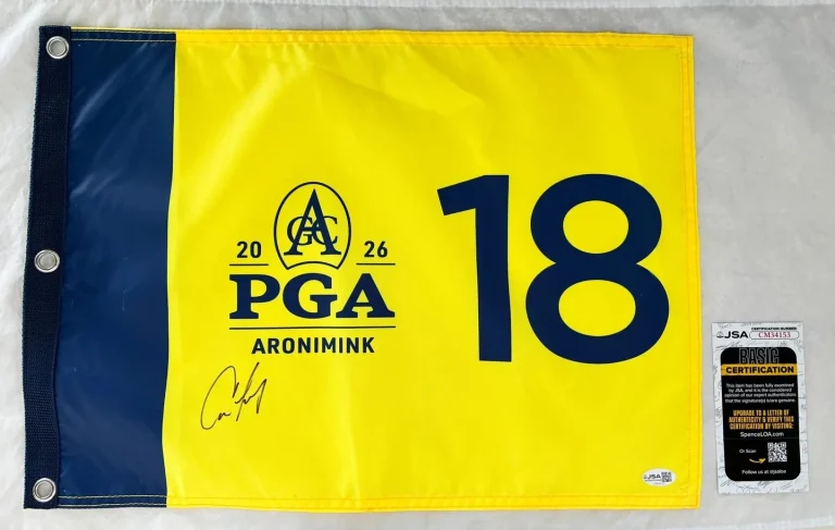 Cameron Young Signed 2026 PGA Championship Flag JSA COA