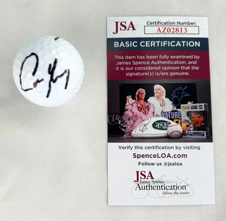 Cameron Young Signed Golf Ball JSA 1 COA