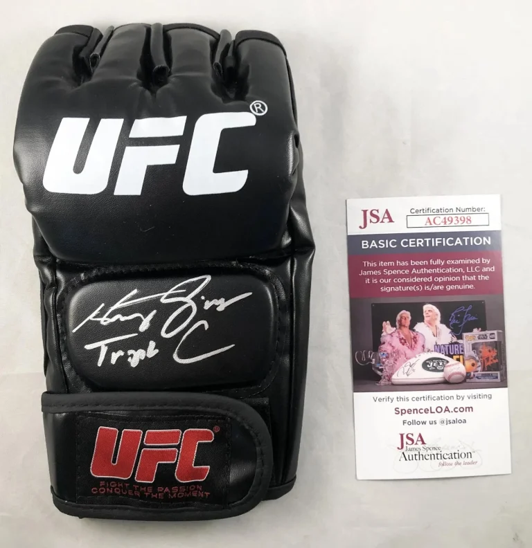 Henry Cejudo Signed UFC MMA Glove Triple C JSA 3 COA