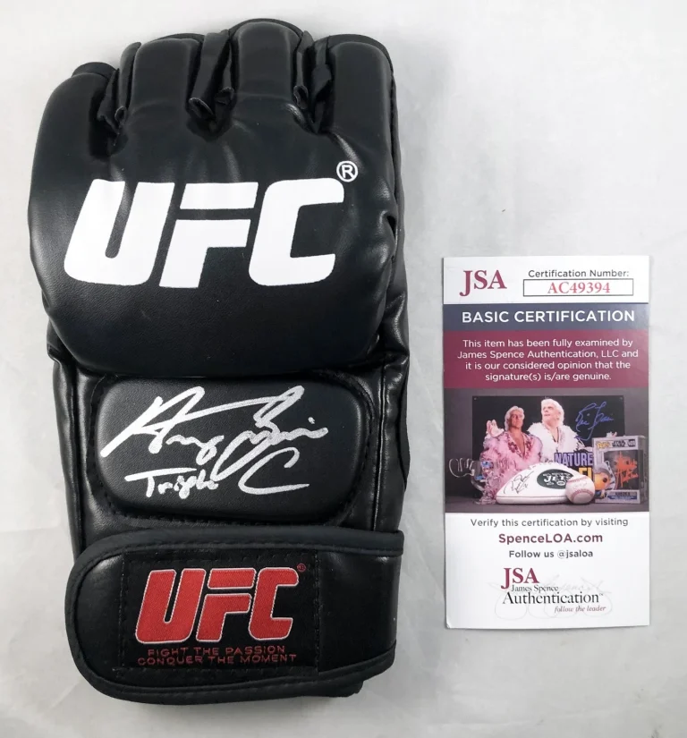 Henry Cejudo Signed UFC MMA Glove Triple C JSA 2 COA