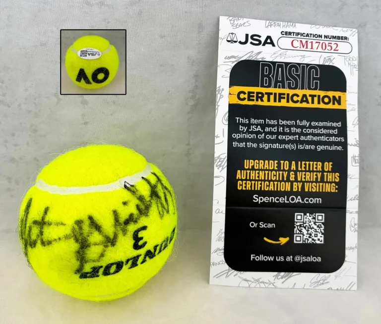 Justin Gimelstob Signed Tennis Ball Roland Garros JSA 1 COA