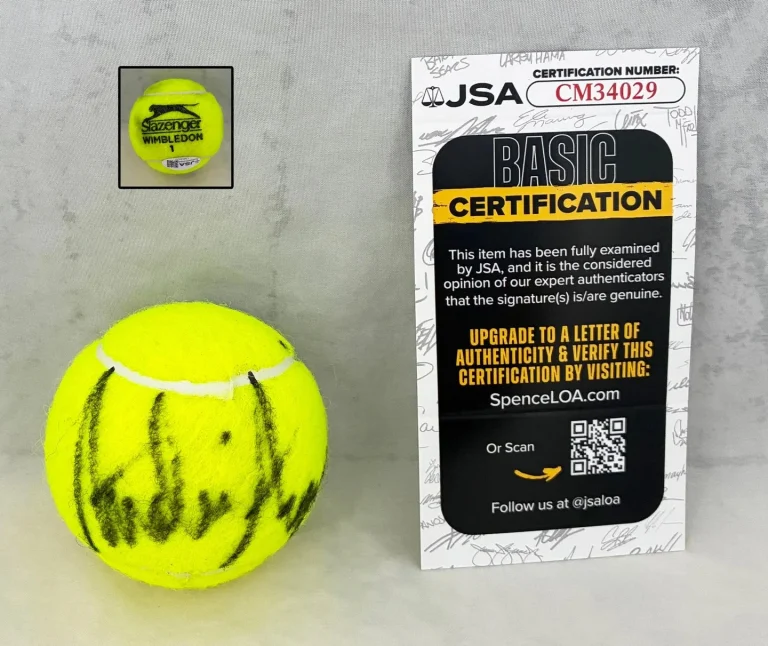 Andre Agassi Signed Tennis Ball Wimbledon JSA COA