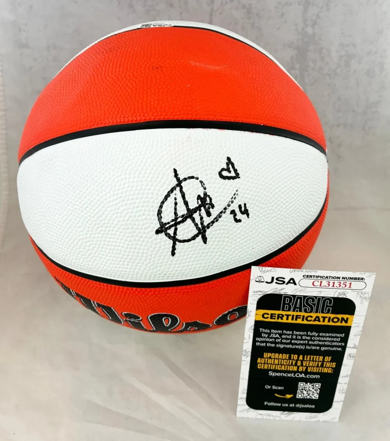 Aaliyah Edwards Signed Basketball WNBA Connecticut Sun JSA COA