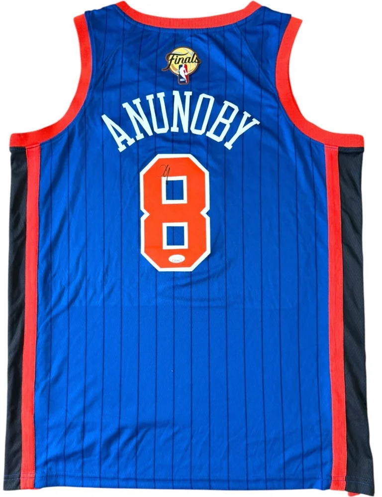 OG ANUNOBY SIGNED AUTOGRAPHED NEW YORK KNICKS JERSEY NBA FINALS JSA COA !