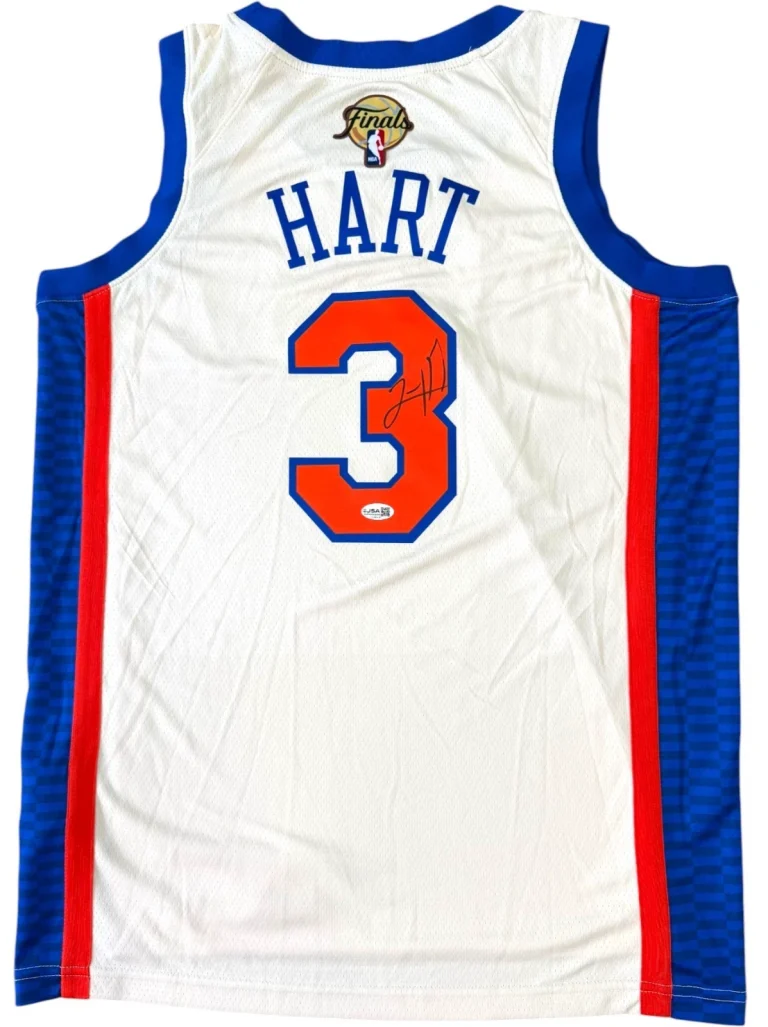 JOSH HART SIGNED AUTOGRAPHED NEW YORK KNICKS JERSEY NBA FINALS JSA COA